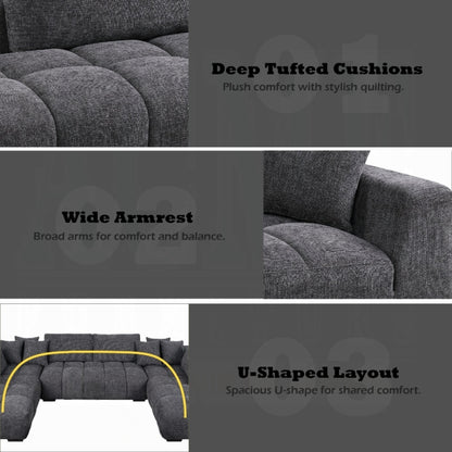 Chosan Sectional Sofa w/6 Pillows