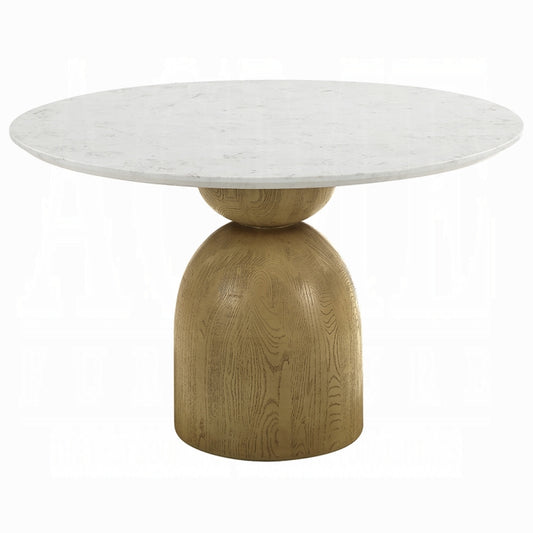 Kale Round Dining Table w/Marble Top