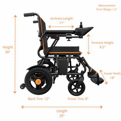 Lightweight Foldable Power Wheelchair
