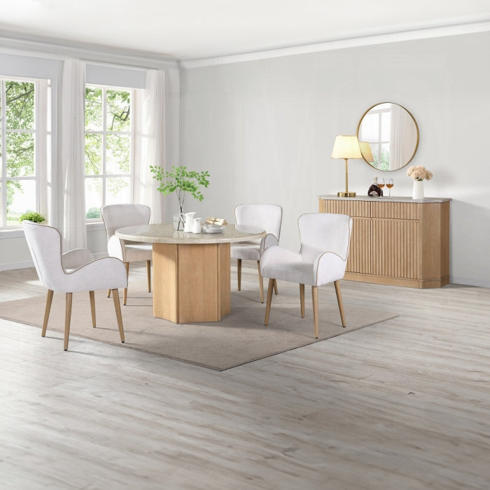 Qain Dining Table W/Marble Top