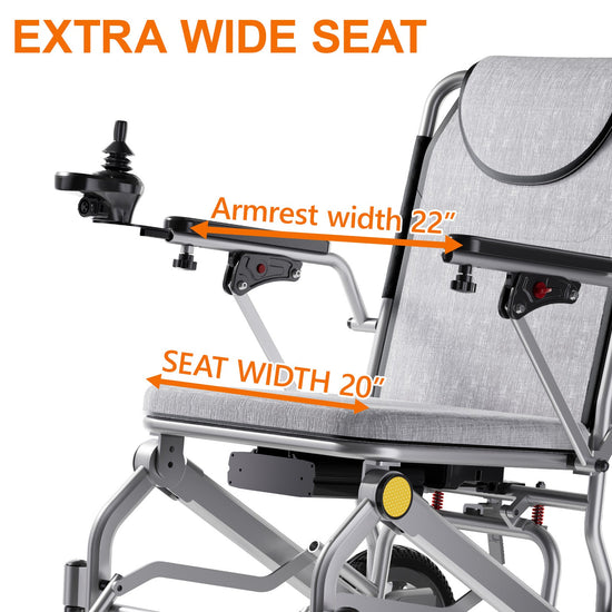 Lightweight Foldable Power Chair with 2 Batteries