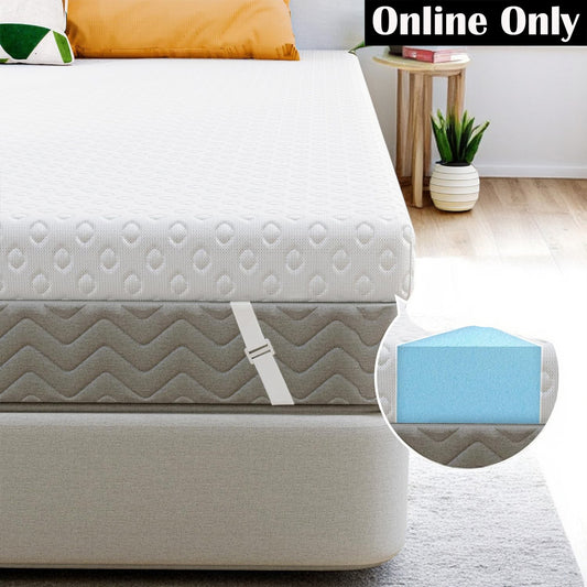 2-in-1 Bamboo Pillow Top & Cooling Gel Memory Foam Topper