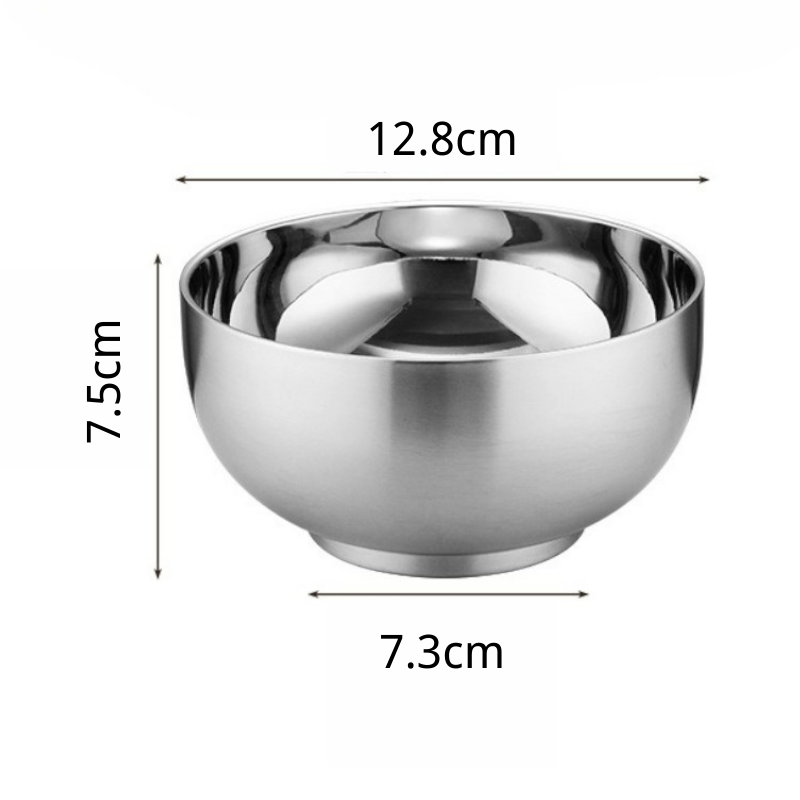 304 Stainless Steel Double-Layer Bowl Set
