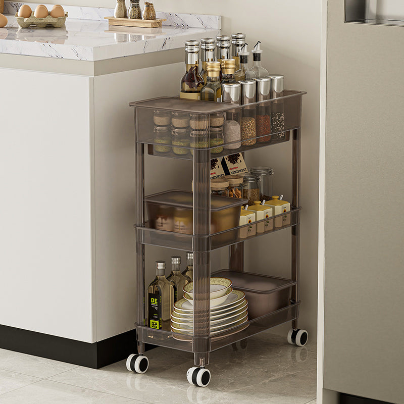 Transparent Rolling Utility Storage Cart