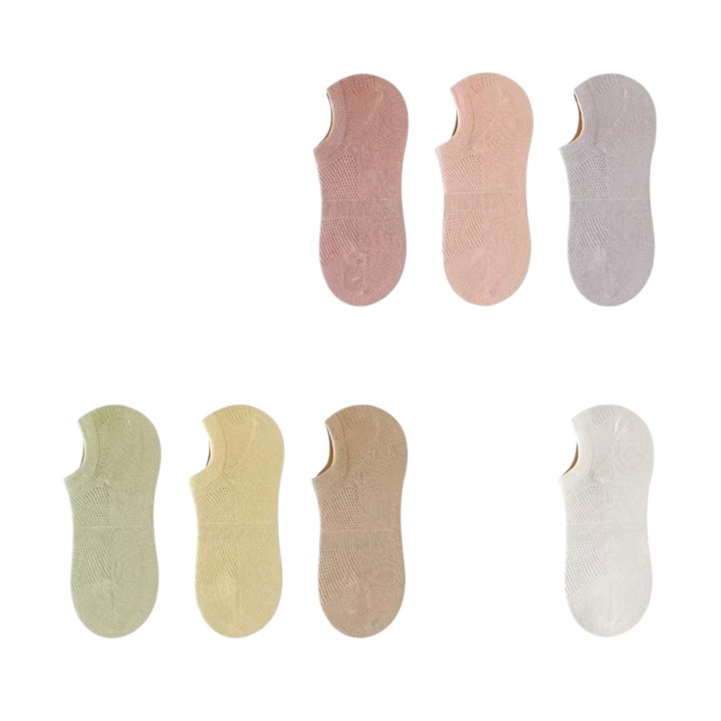 Women's Cotton Ankle Socks - 4 Pairs (Random Colors)