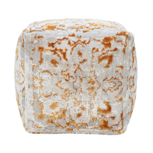 Adelina Viscose Square Ottoman Pouf - Futu With . . .