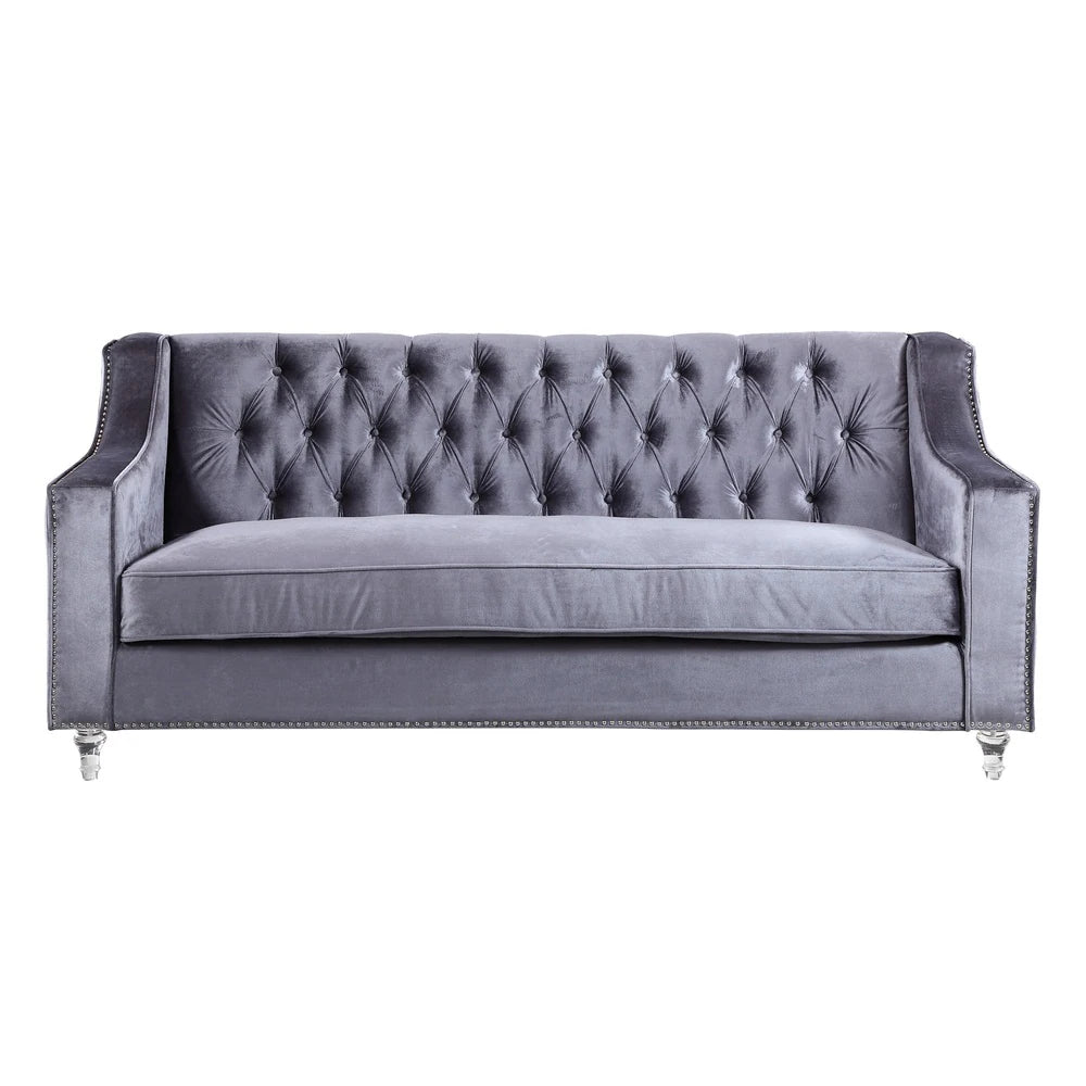 Berry Velvet Sofa