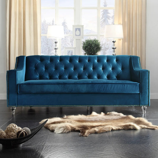 Berry Velvet Sofa