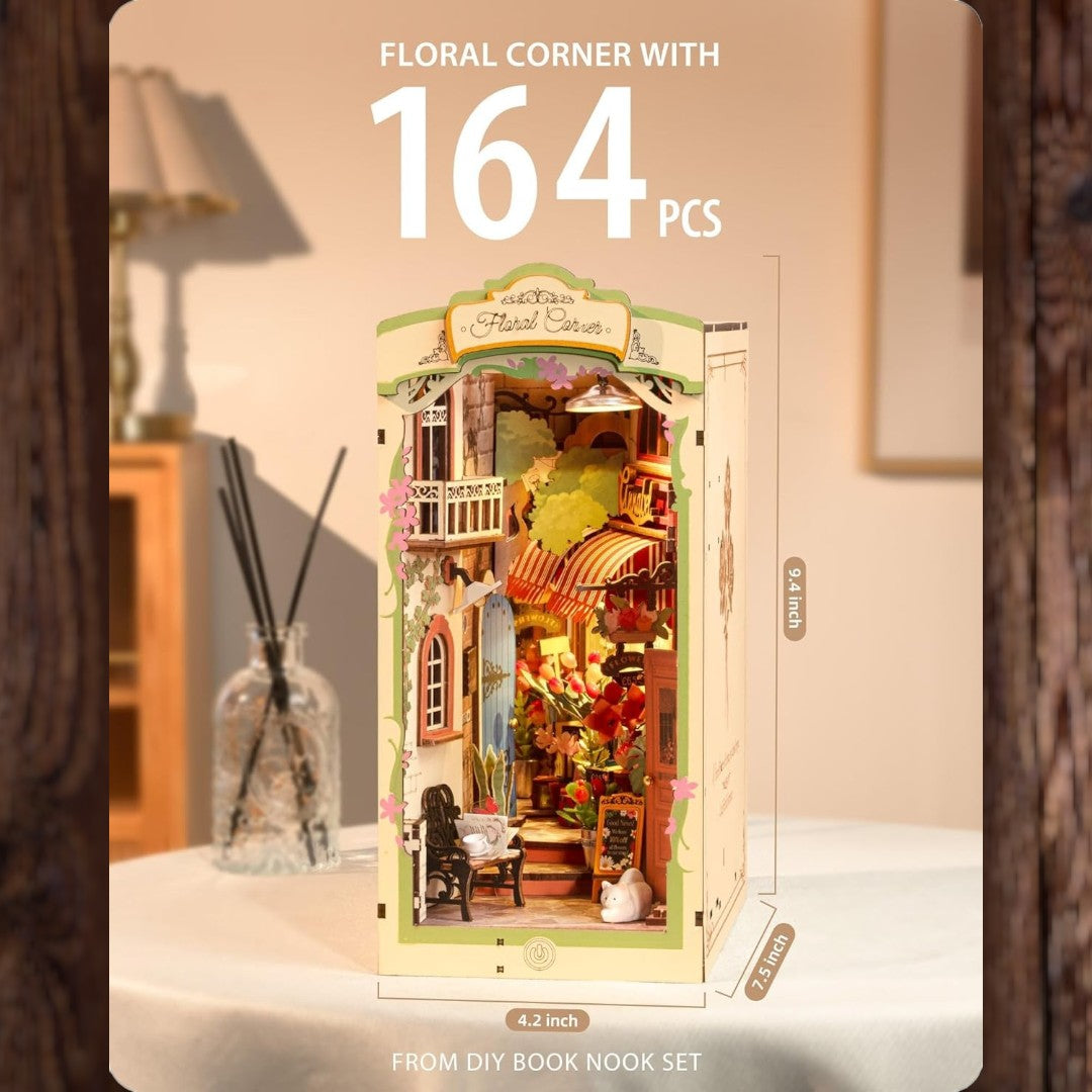Bookstore book nook, bookend decoration
