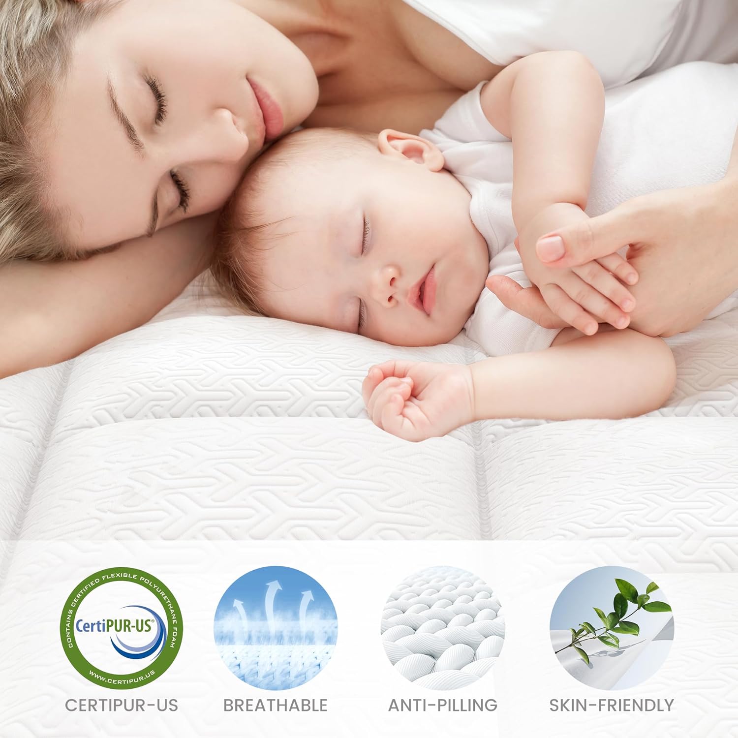 Breathable Fabric Memory Foam Mattress 5"