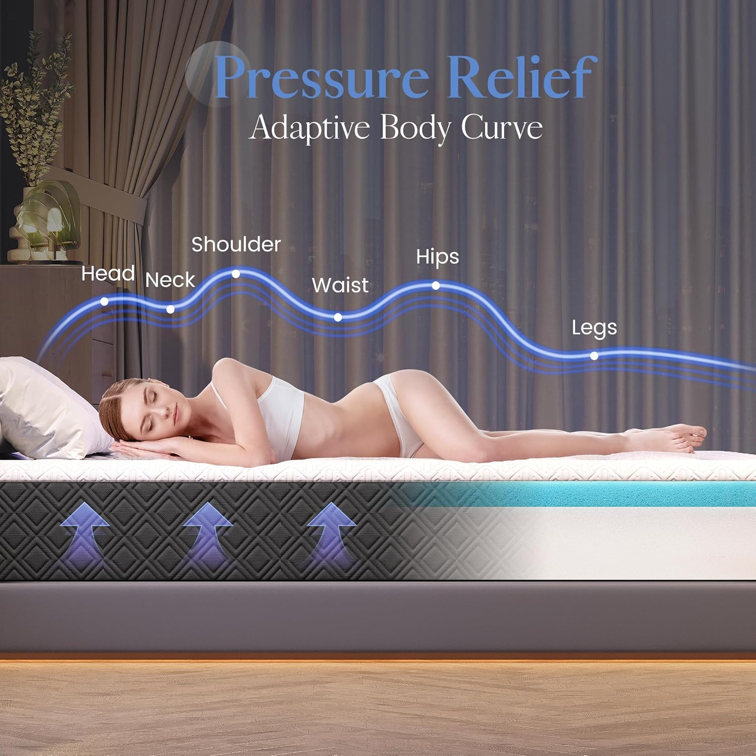 Breathable Fabric Memory Foam Mattress 5"