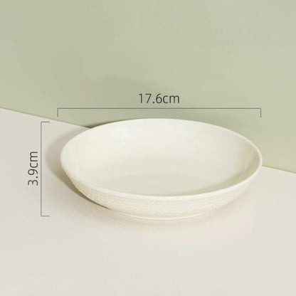 Embossed Cream Dinnerware