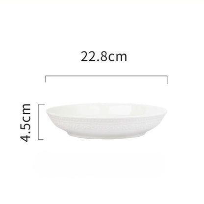 Embossed Cream Dinnerware