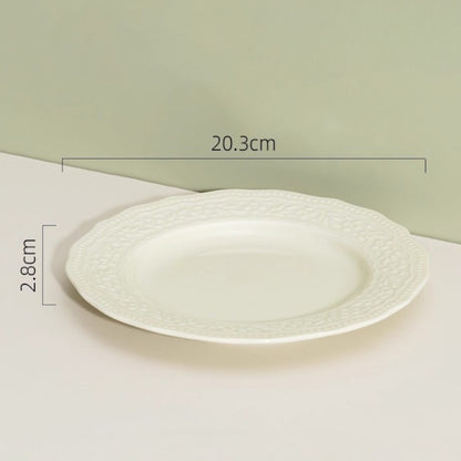 Embossed Cream Dinnerware