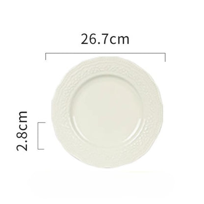 Embossed Cream Dinnerware