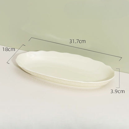 Embossed Cream Dinnerware