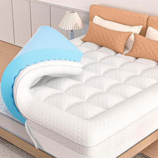Cooling Gel Memory Foam Mattress Topper 3"