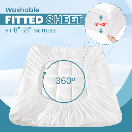 Cooling Gel Memory Foam Mattress Topper 3"