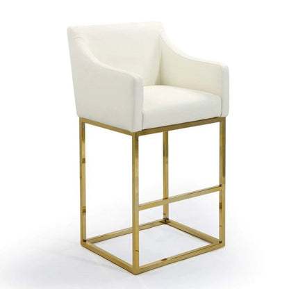 Cordele Faux Leather Counter Stool Chair - Futu With . . .