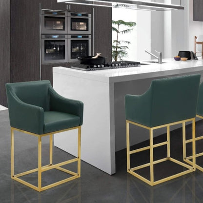 Cordele Faux Leather Counter Stool Chair - Futu With . . .