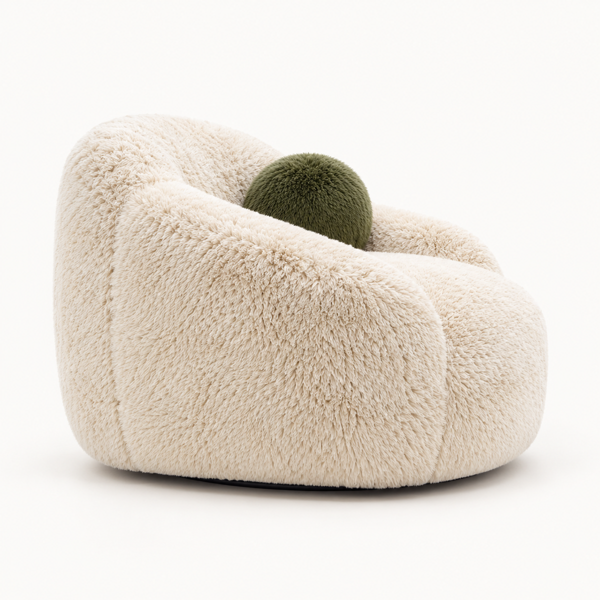 Dawna Fluffy Single Swivel Sofa