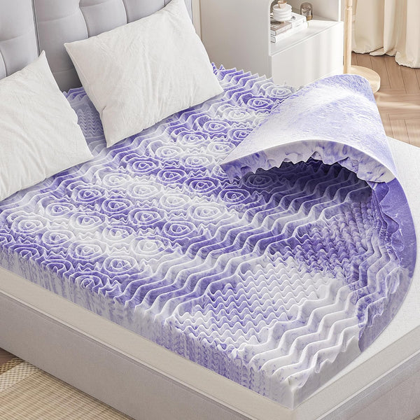 7-Zone Egg Crate Foam Mattress Topper 3"