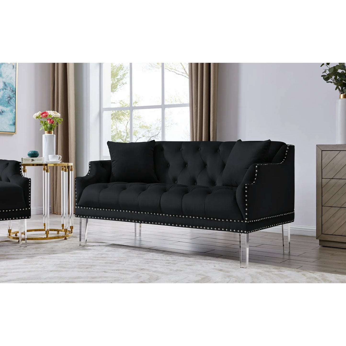 Eva Velvet Loveseat Sofa