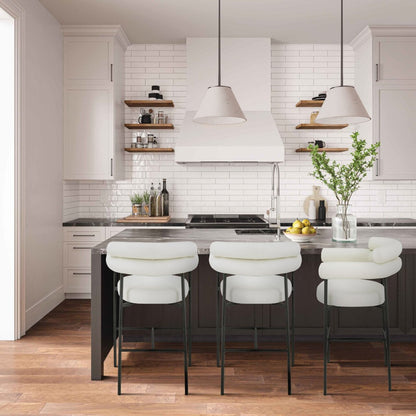 Ferro Faux Leather Counter Stool Chair - Futu With . . .