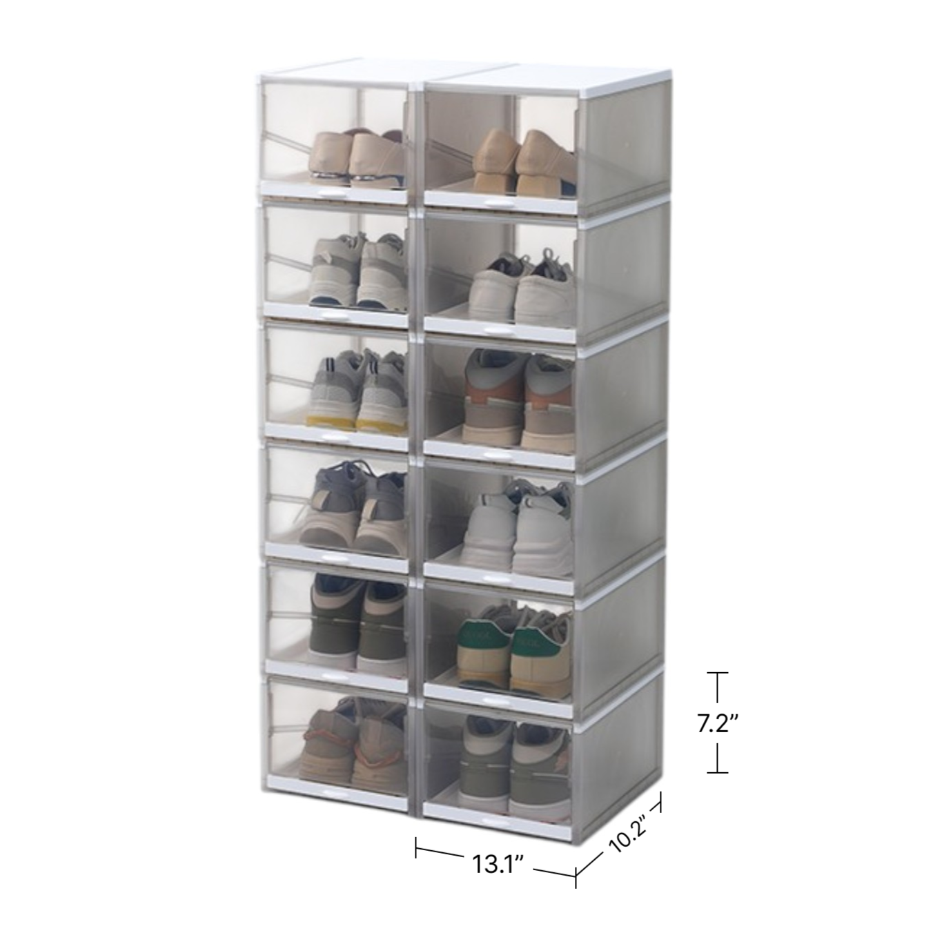 Stackable Pull-Out Shoe Box - 3pc