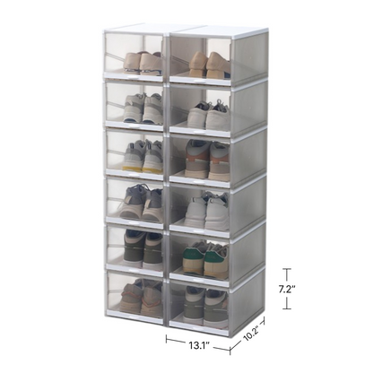 Stackable Pull-Out Shoe Boxes - 3pc - Futu With . . .