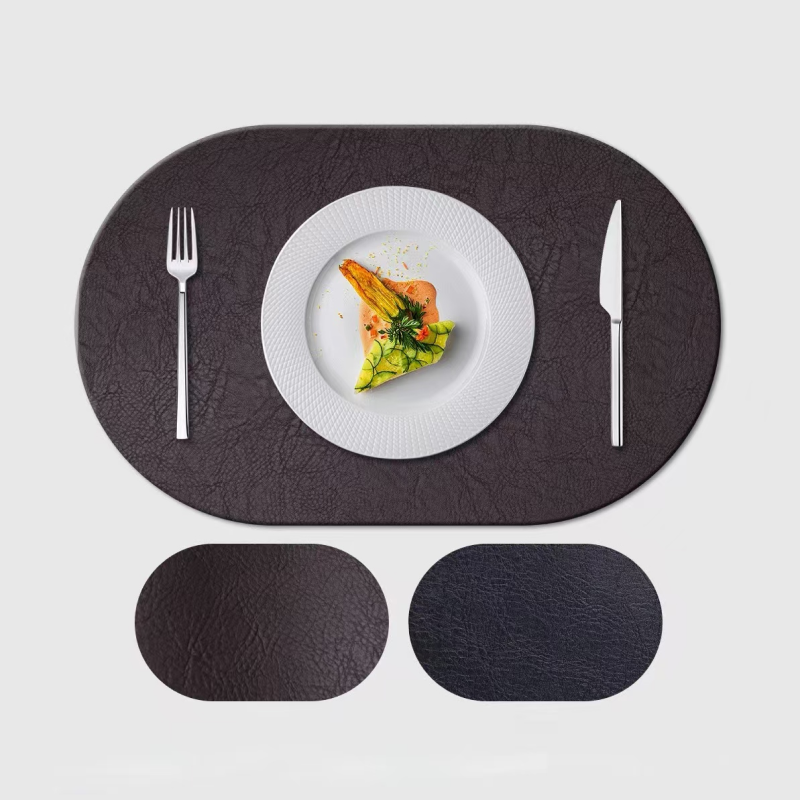 Oval Leather Placemat