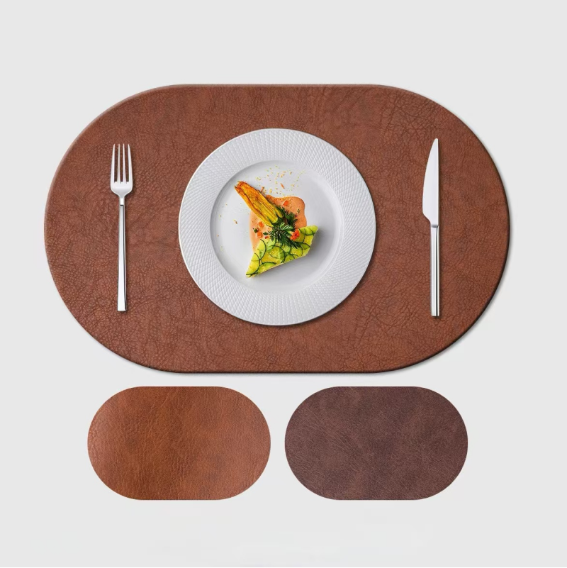 Oval Leather Placemat