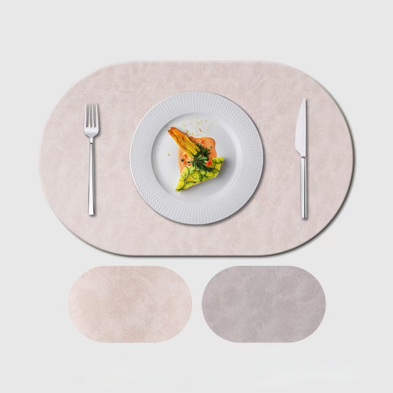 Oval Leather Placemat