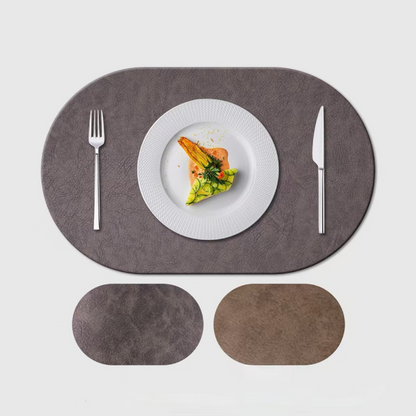 Oval Leather Placemats - Futu With . . .