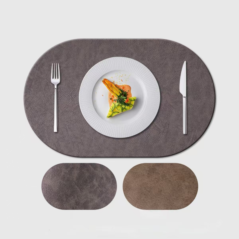 Oval Leather Placemat