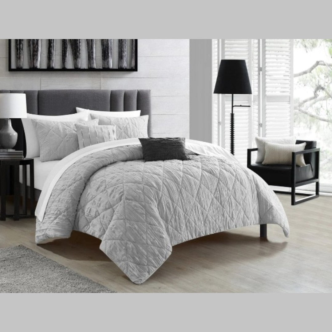 Leighton 5-Piece Crinkle Comforter Set