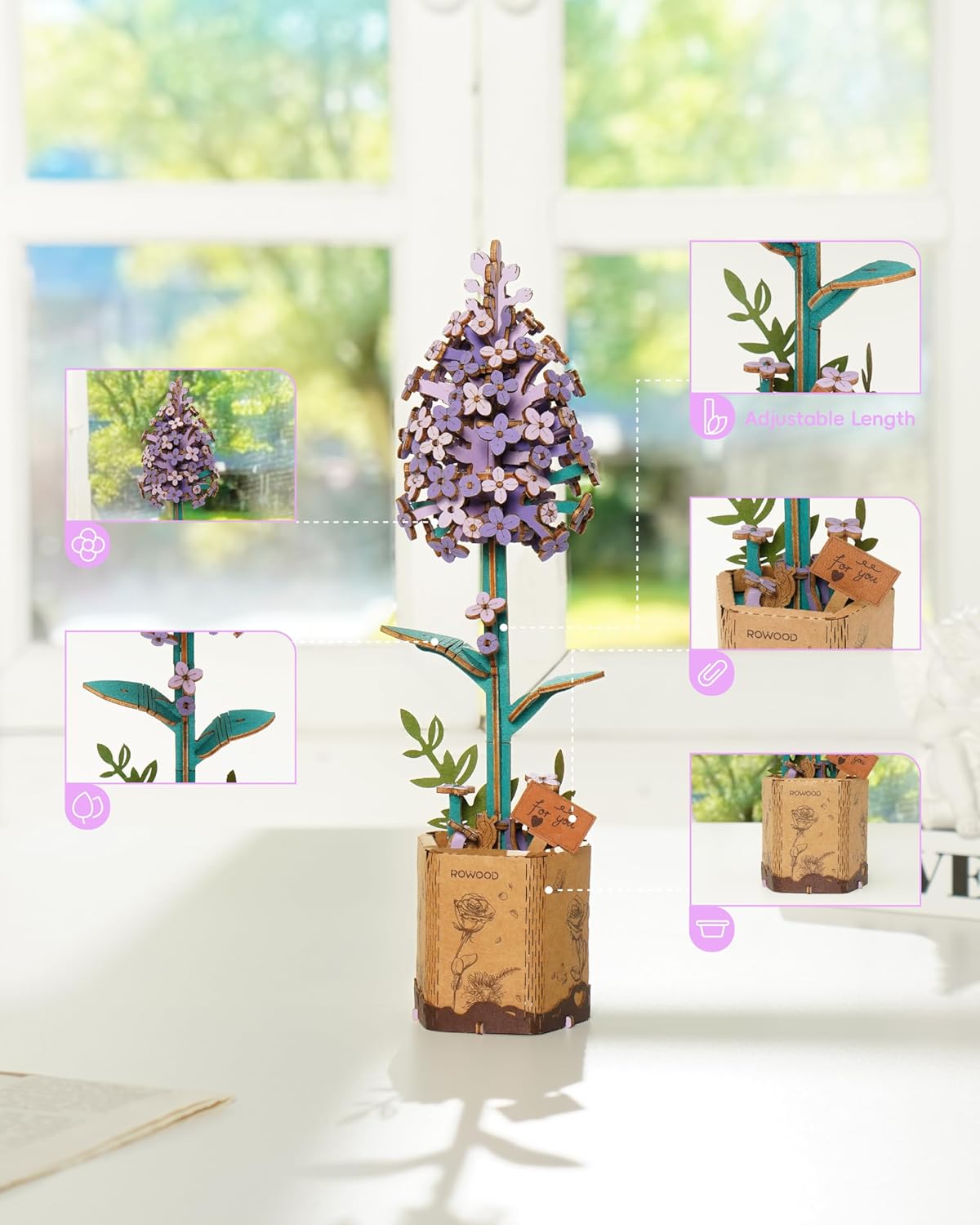 Lilac (TW021) -Wooden Bloom Craft