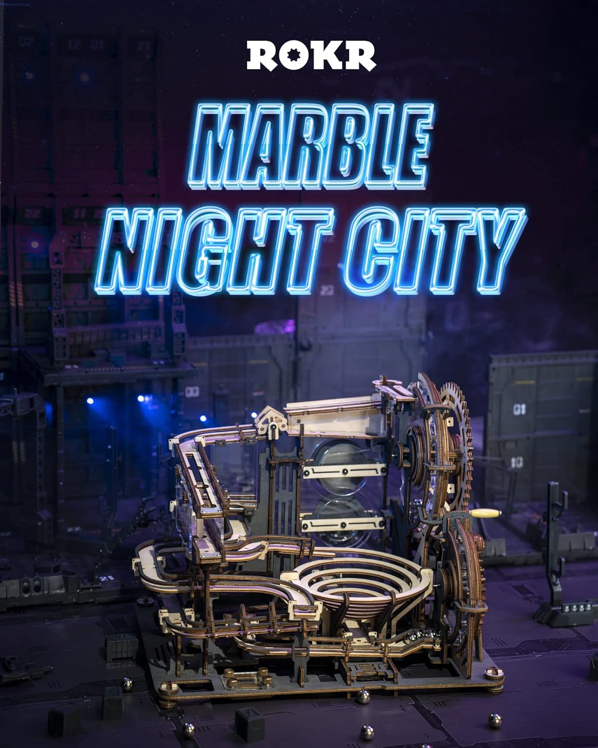 Rokr Marble Run- (LGA01) Marble Night City