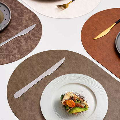 Oval Leather Placemats - Futu With . . .