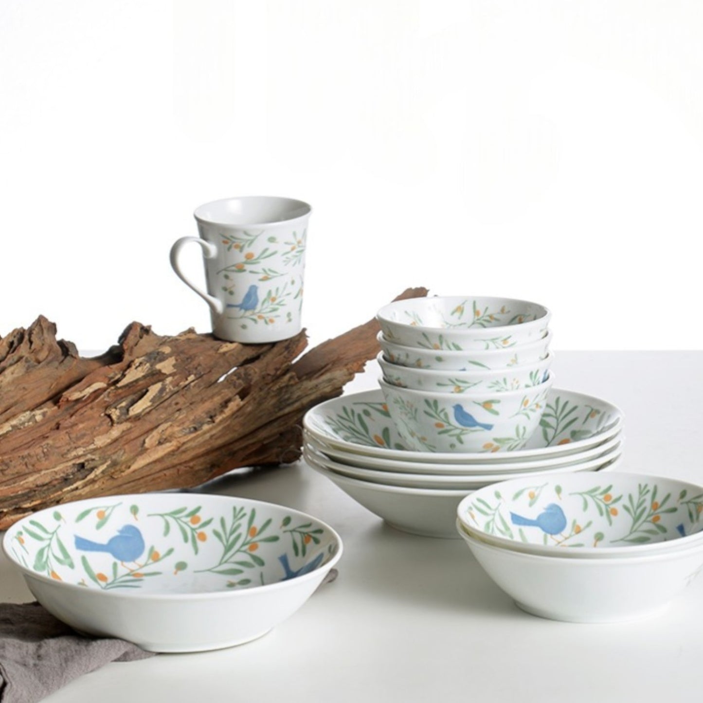 Olive Branch & Sparrow Dinnerware