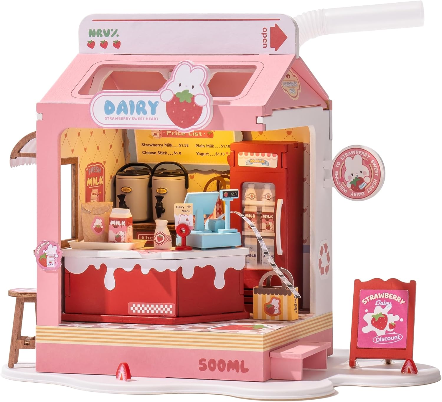 DIY Miniature House- (DS034) Strawberry Milk House