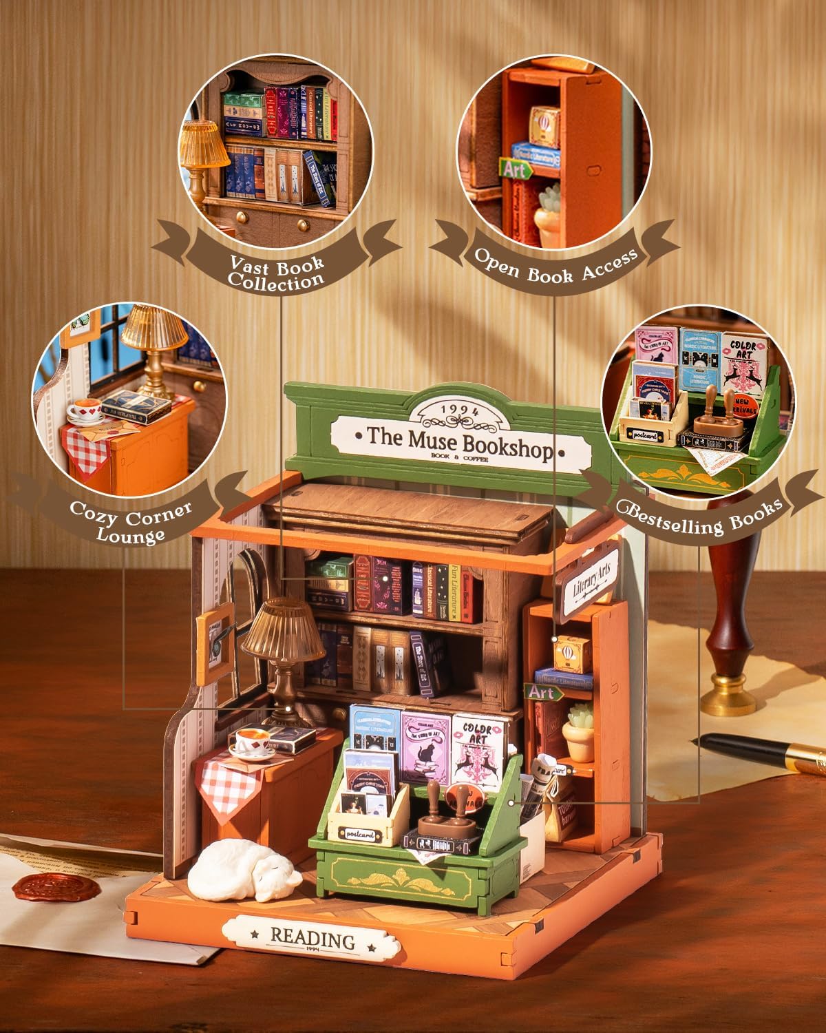 DIY Miniature House- (DS040) The Muse Bookshop