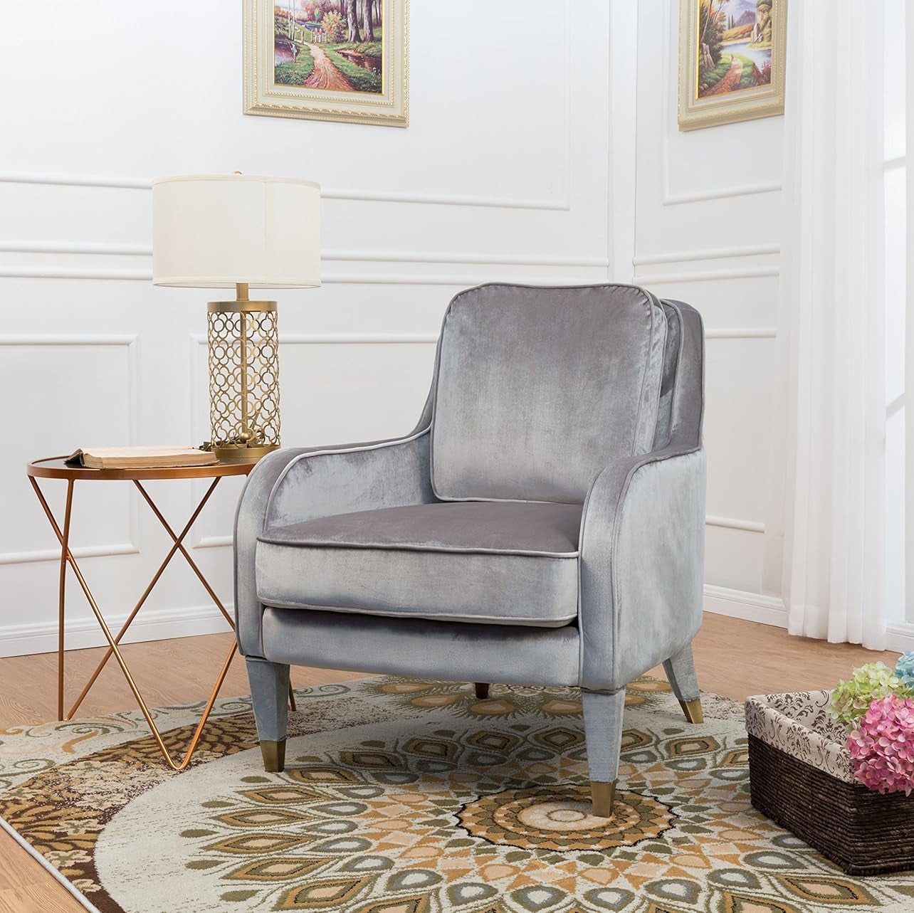 Tzivia Velvet Accent Chair