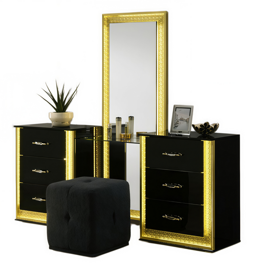 Hazaline  Black Vanity Set