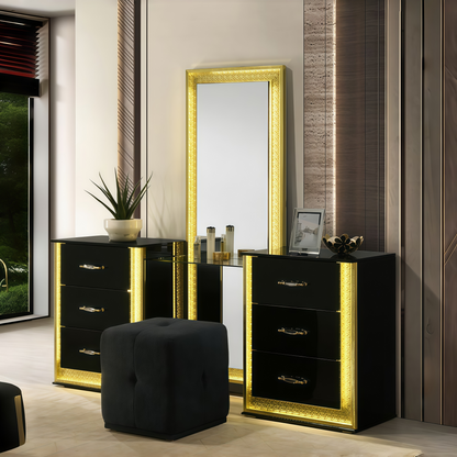 Hazaline  Black Vanity Set