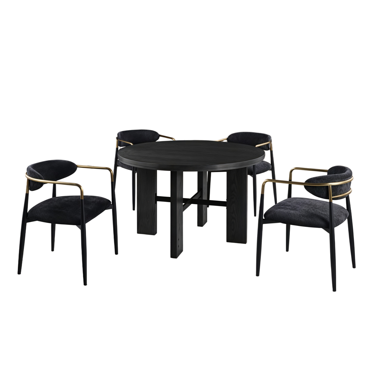 Gaetana Black Dining Set