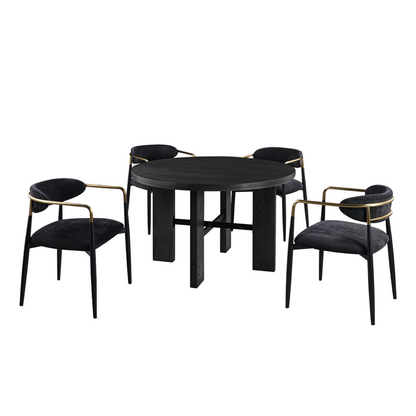 Gaetana Black Dining Set