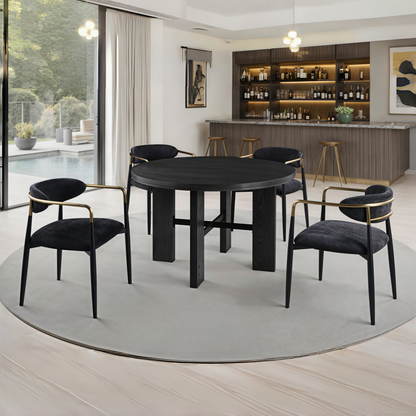 Gaetana Black Dining Set