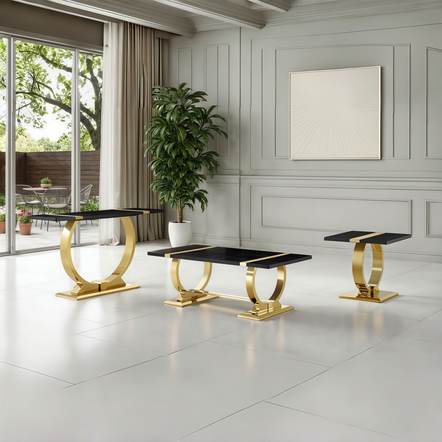 Horshom End Table