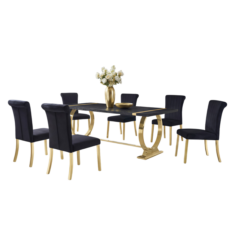 Horlay Black Dining Set